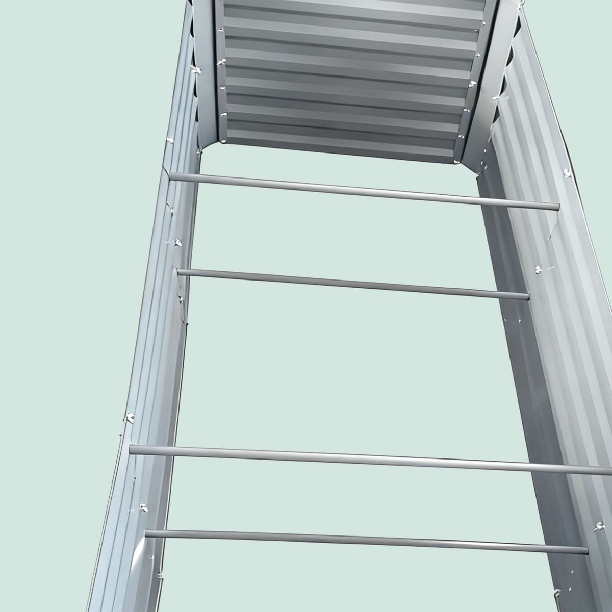 Metal Raised Garden Bed, 57x240x90cm, Galvanised Steel
