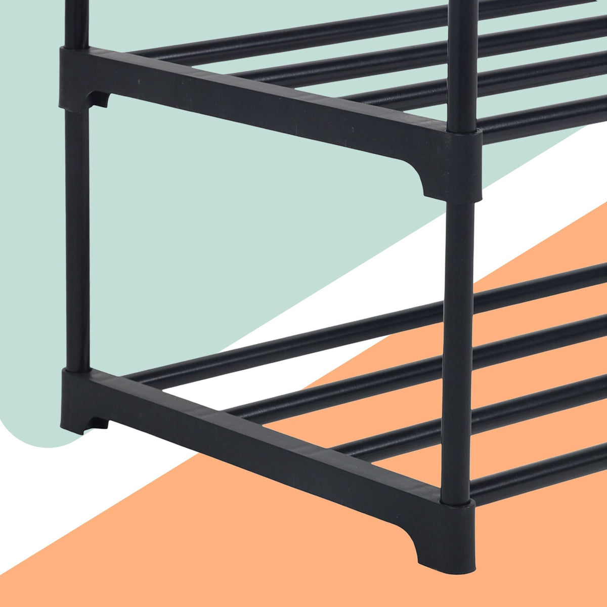 Metal Shoe Rack – Slim, Tool-Free, Adjustable Tiers