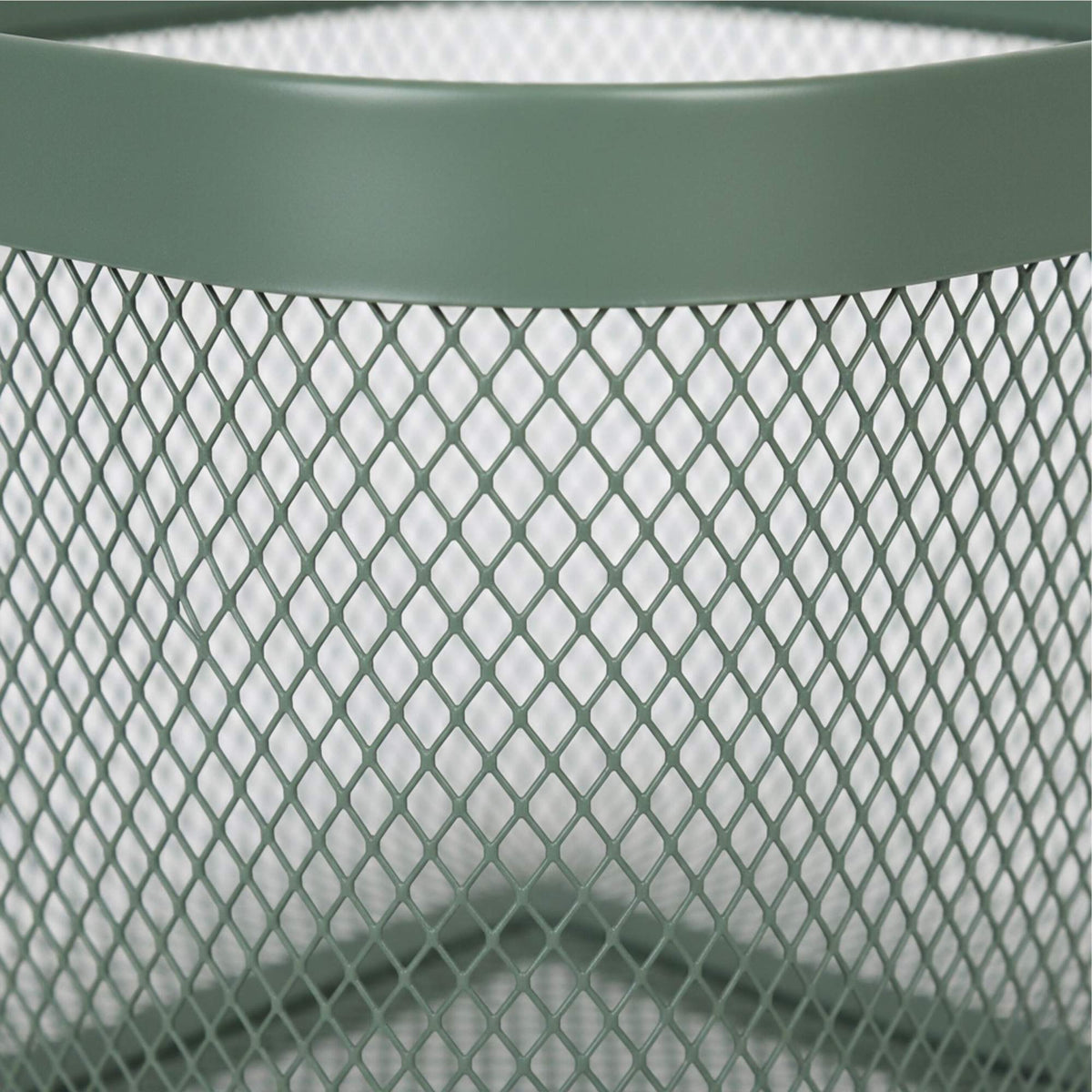 Metal Storage Basket with Wooden Handle