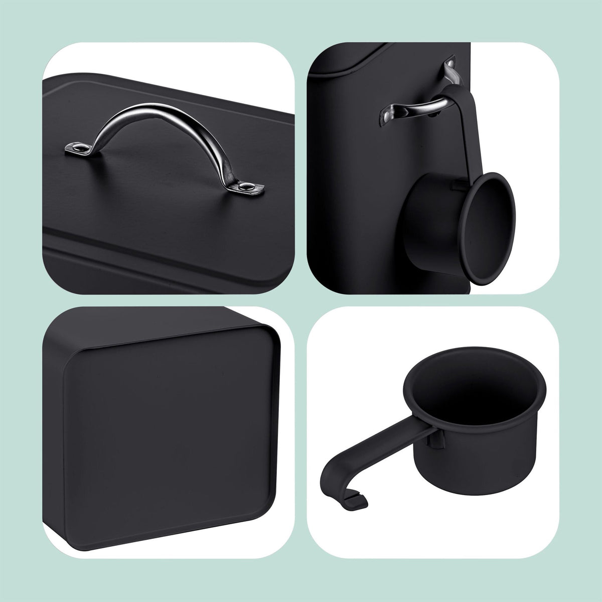 Metal Storage Box with Lid, 6L Capacity