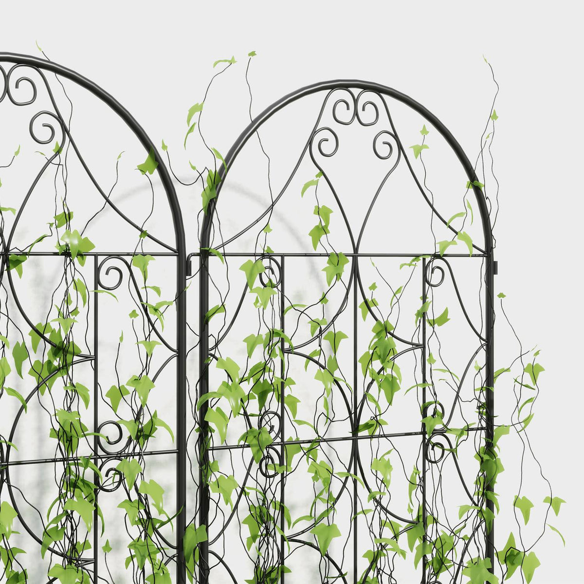Metal Trellis Set of 2 for Plugging Rustproof Trellis for Climbing Plants 50 x 150 cm Garden Trellis for Houseplants Plant Trellis for Tomatoes Vegetables Flowers Climbing Plants Black