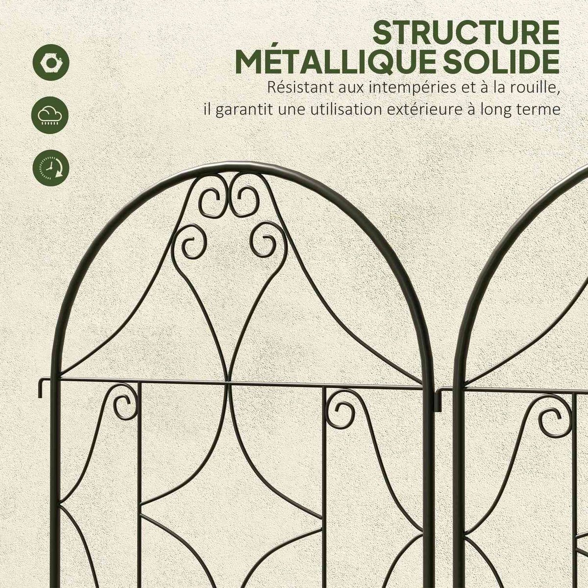 Metal Trellis Set of 2 for Plugging Rustproof Trellis for Climbing Plants 50 x 150 cm Garden Trellis for Houseplants Plant Trellis for Tomatoes Vegetables Flowers Climbing Plants Black