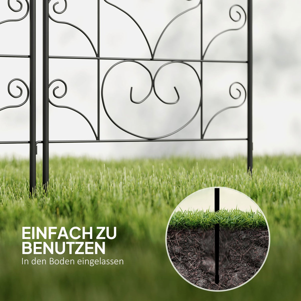 Metal Trellis Set of 2 for Plugging Rustproof Trellis with Bird Design for Climbing Plants 50 x 120 cm Trellis for Houseplants Plant Trellis for Tomatoes Flowers Climbing Plants Black