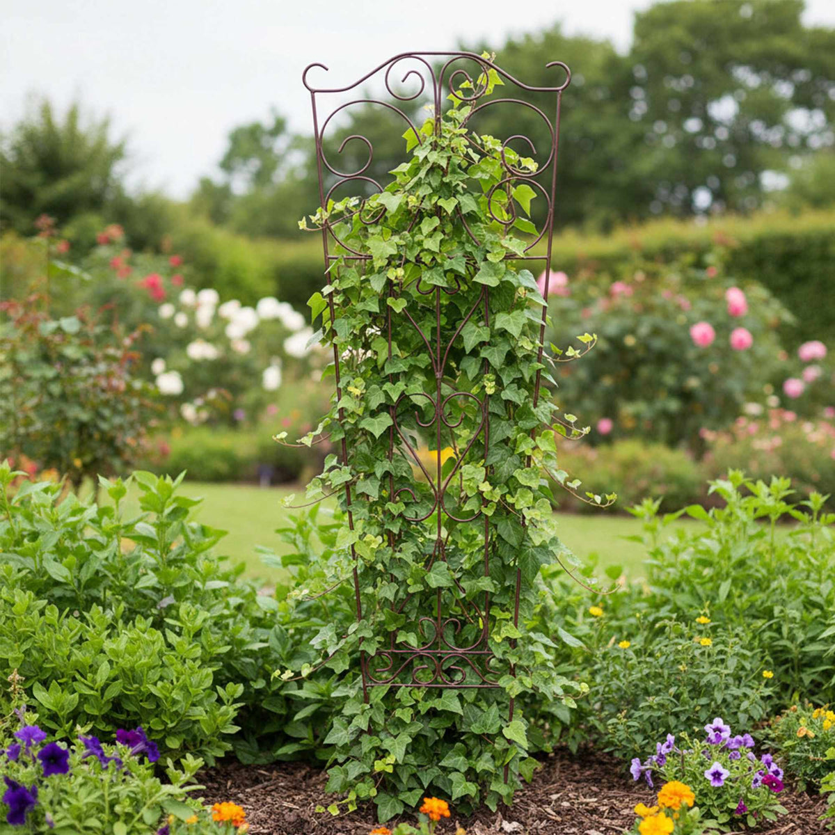 Metal Trellis for Climbing Plants – Decorative Garden Support