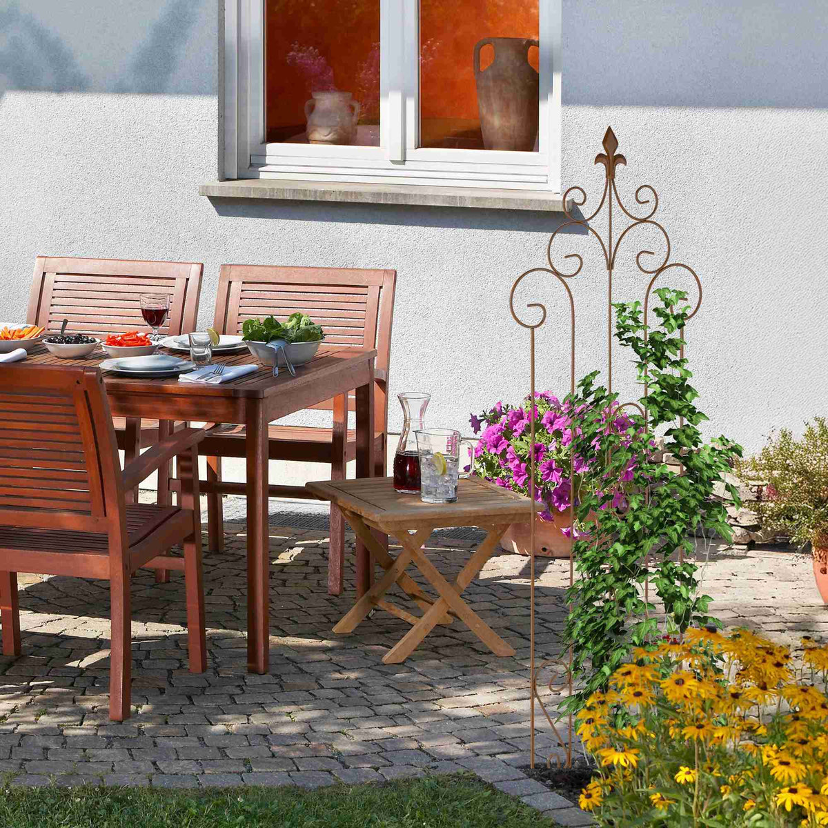 Metal Trellis for Climbing Plants, Vintage Design