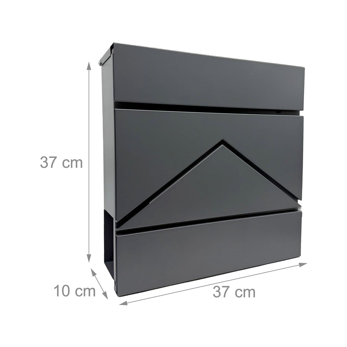 Metal Wall-Mounted Postbox with Newspaper Holder