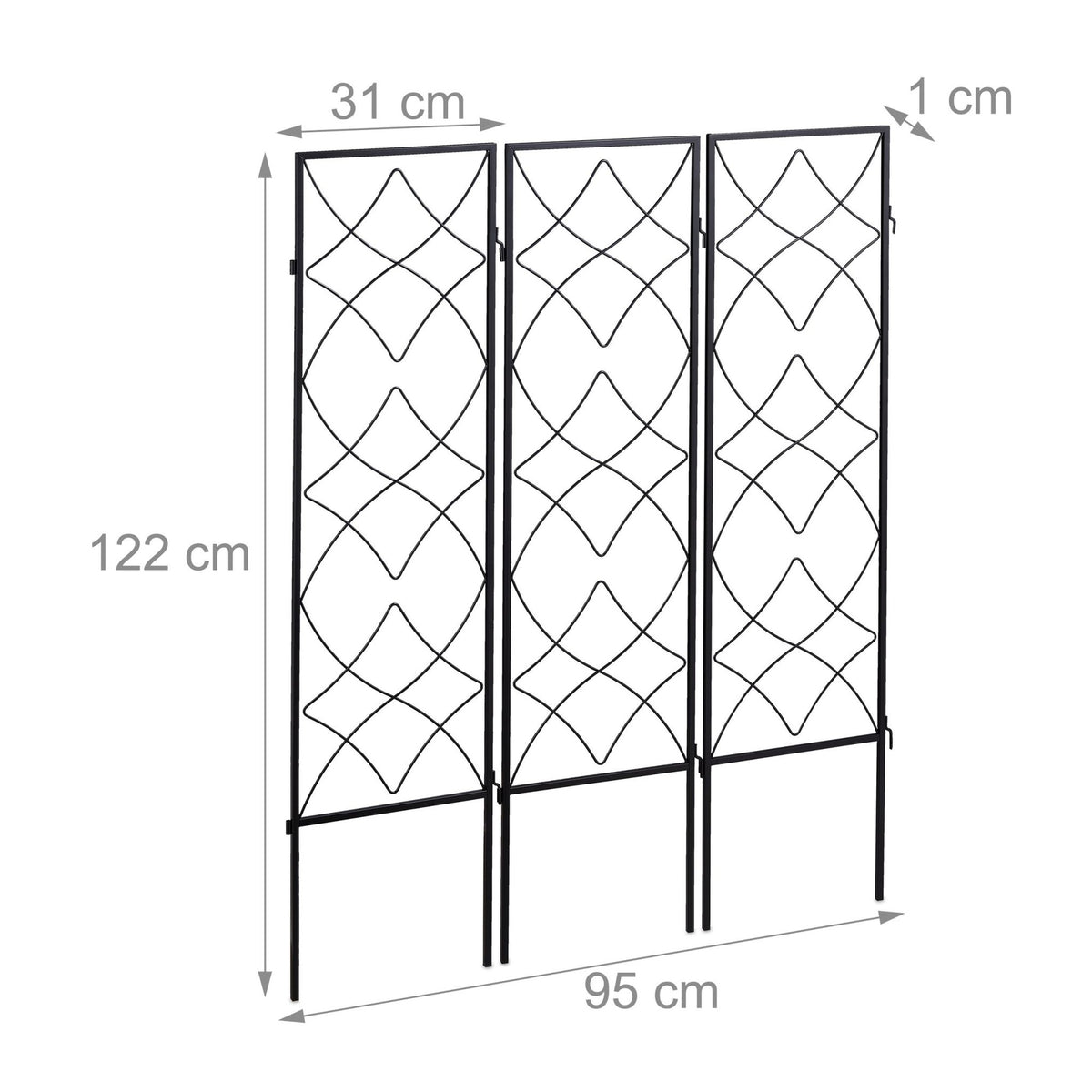 Metal climbing support set of 3