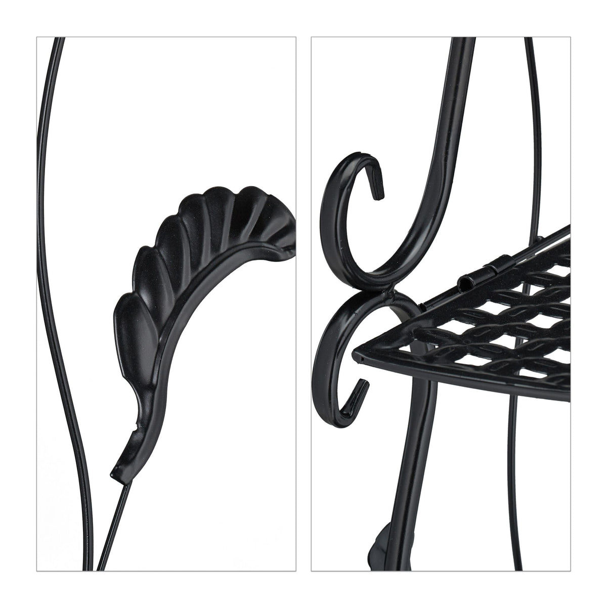 Metal corner shelf with 4 shelves