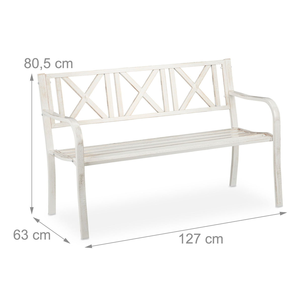 Metal garden bench