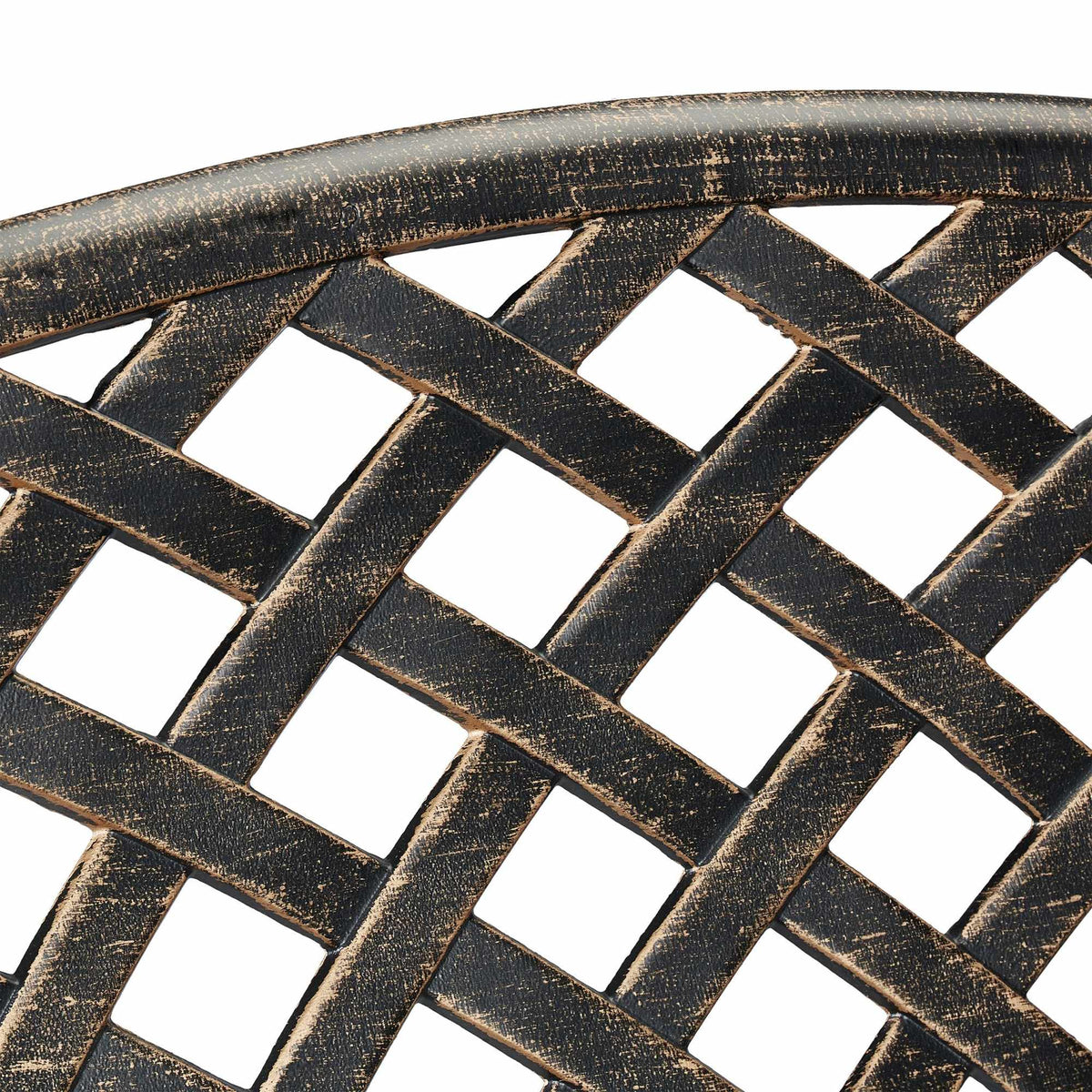Metal garden bench in black and bronze