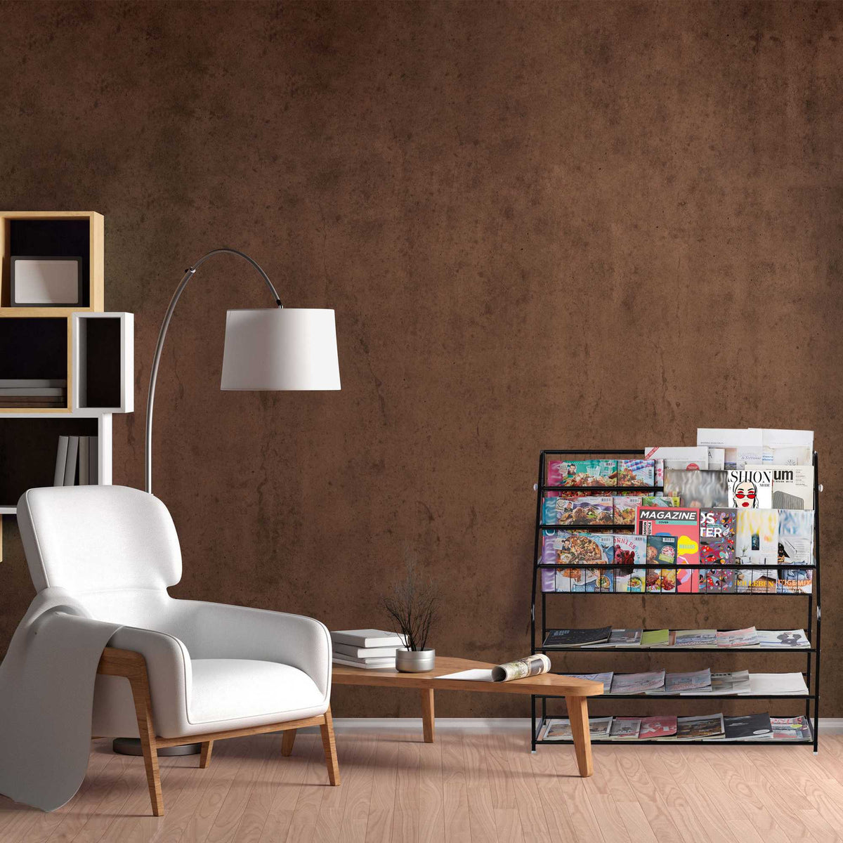 Metal magazine rack XL