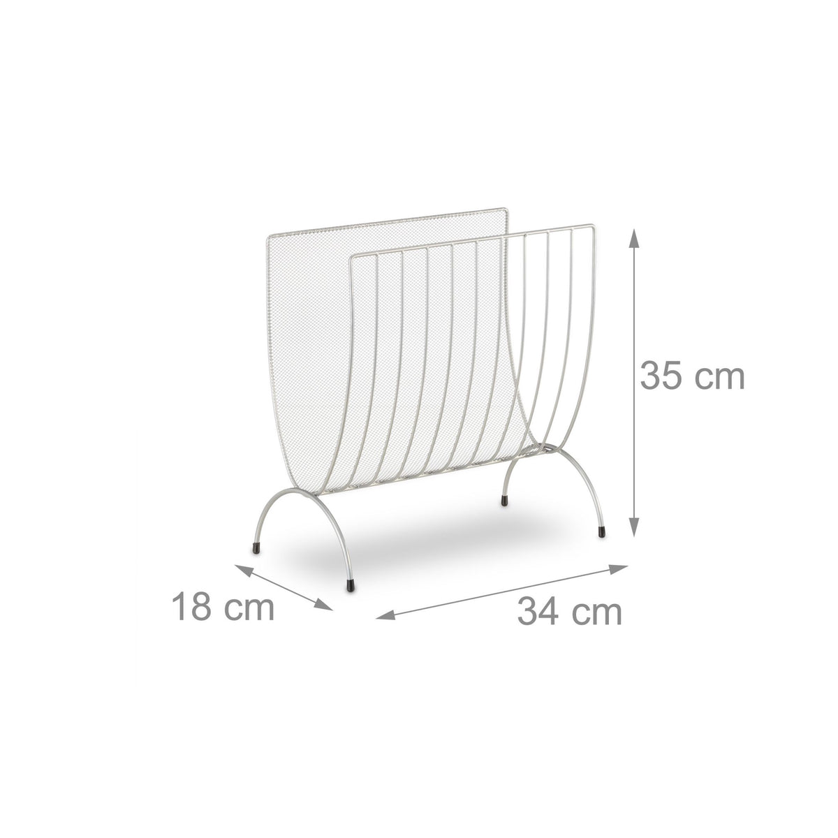 Metal magazine stand