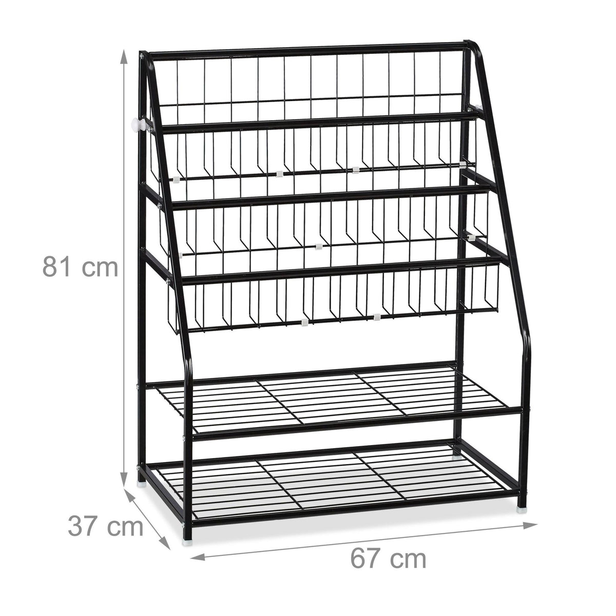 Metal magazine stand