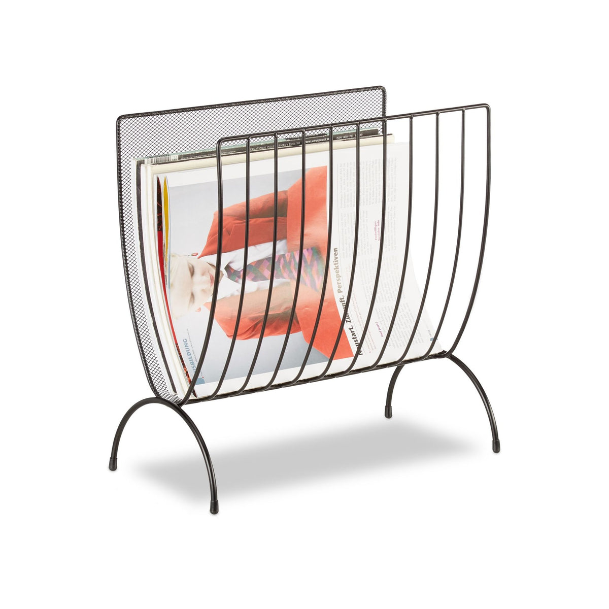 Metal magazine stand