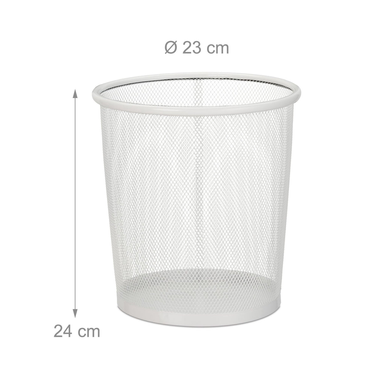 Metal wastebasket