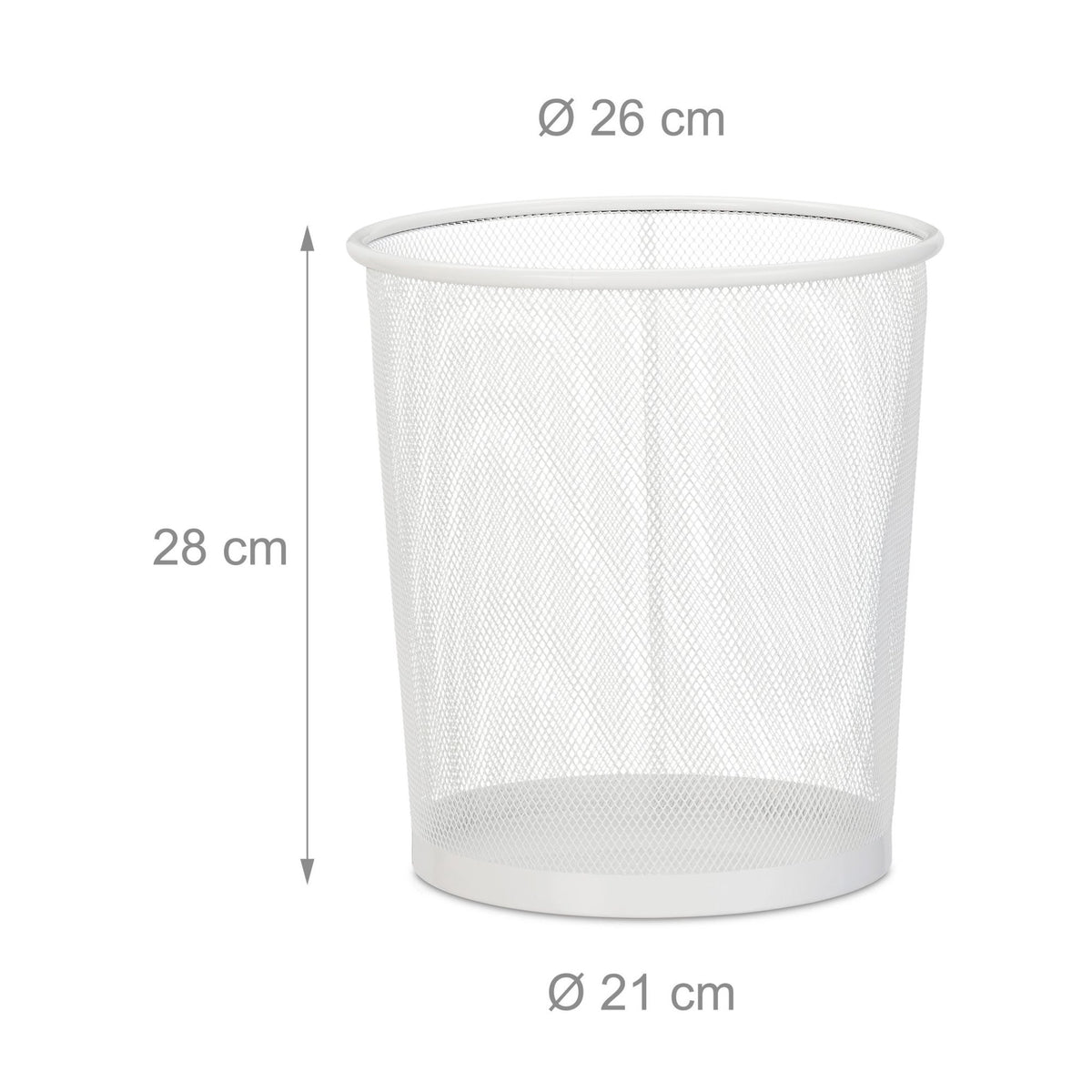 Metal wastebasket