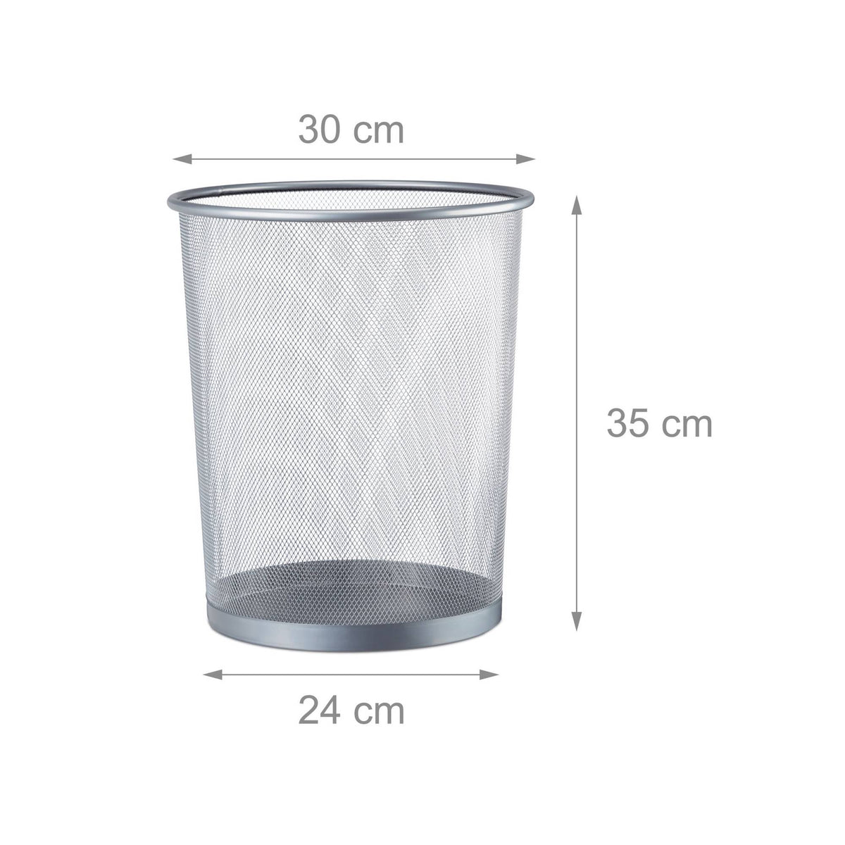Metal wastebasket