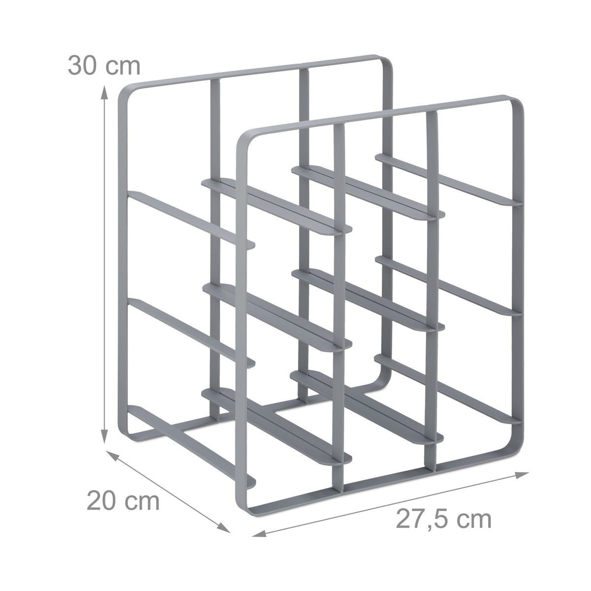 Metal wine rack for 9 bottles