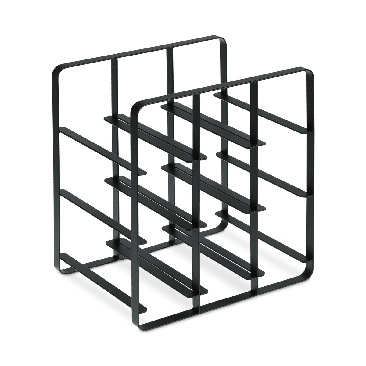 Metal wine rack for 9 bottles