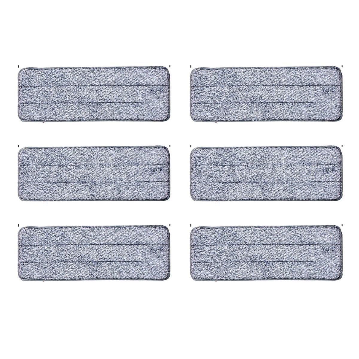 Microfiber Replacement Mop Pads, 6 Pack, Washable 35.5x11 cm