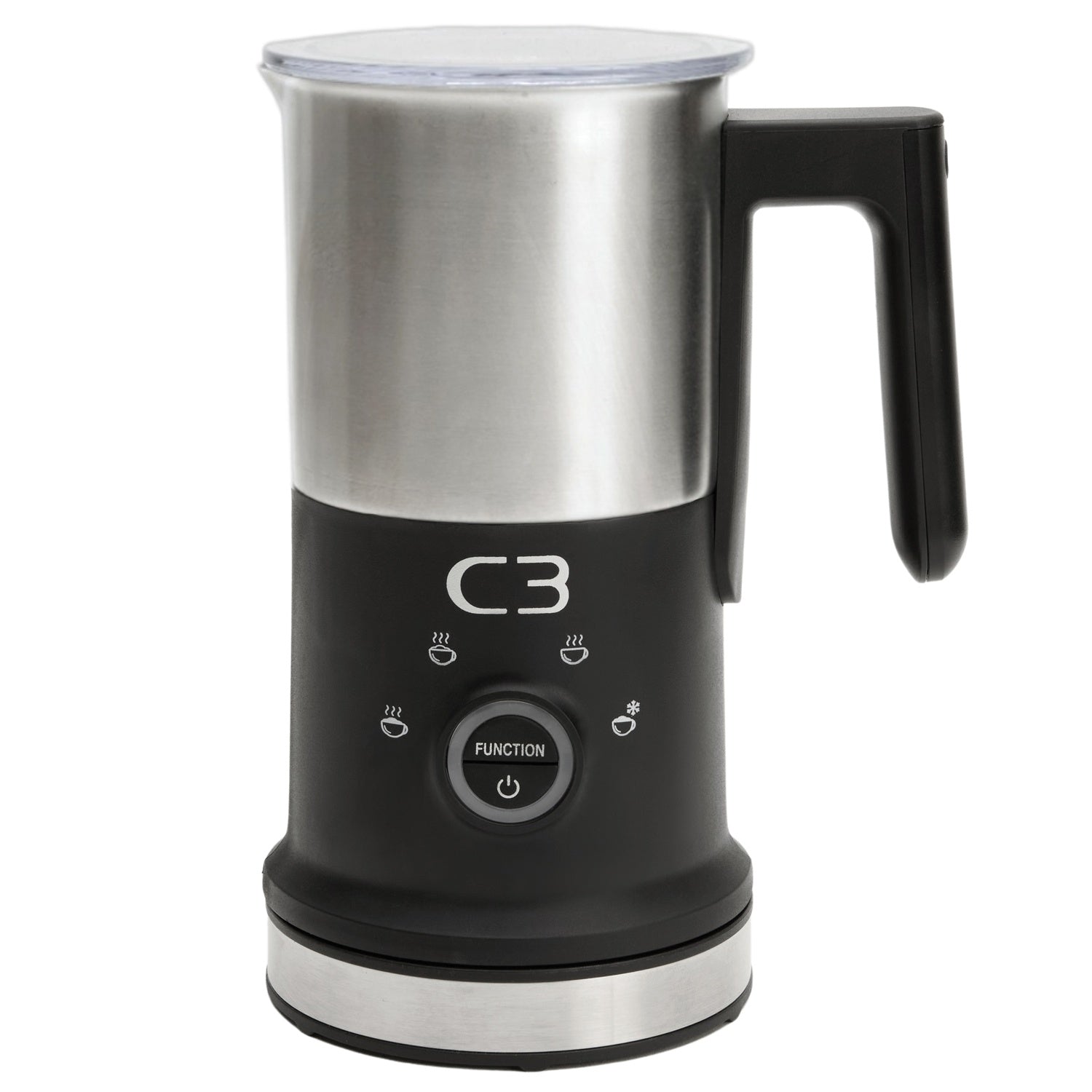 Milk Frother, Stainless Steel, 240ml/115ml Capacity