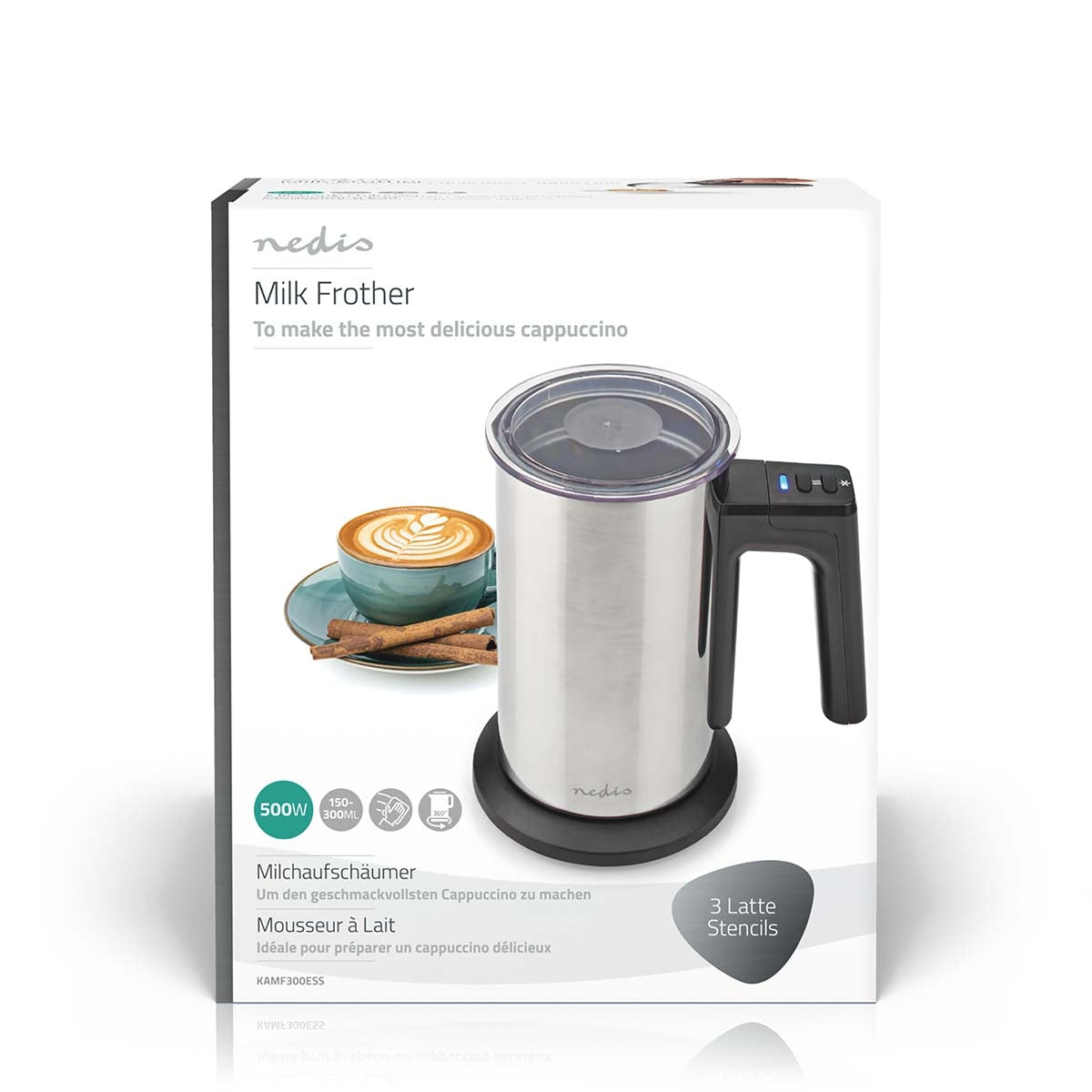 Milk frother | 0.15 l | Concealed heating element | 500 W | 1-Speed