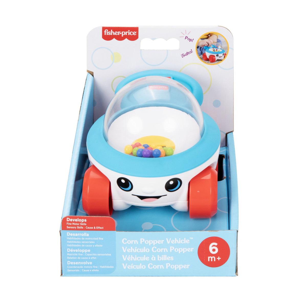 Mini Corn Popper Toy Vehicle for Babies, 6 Months+