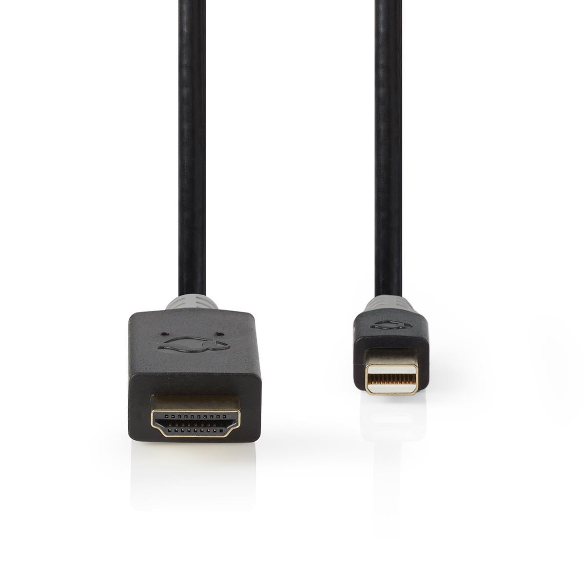 Mini Displayport Cable | DisplayPort 1.4 | Mini DisplayPort Male | HDMI™ Connector | 48 Gbps | Gold Plated | 2.00 m | Round | PVC | Anthracite | Cardboard box with window