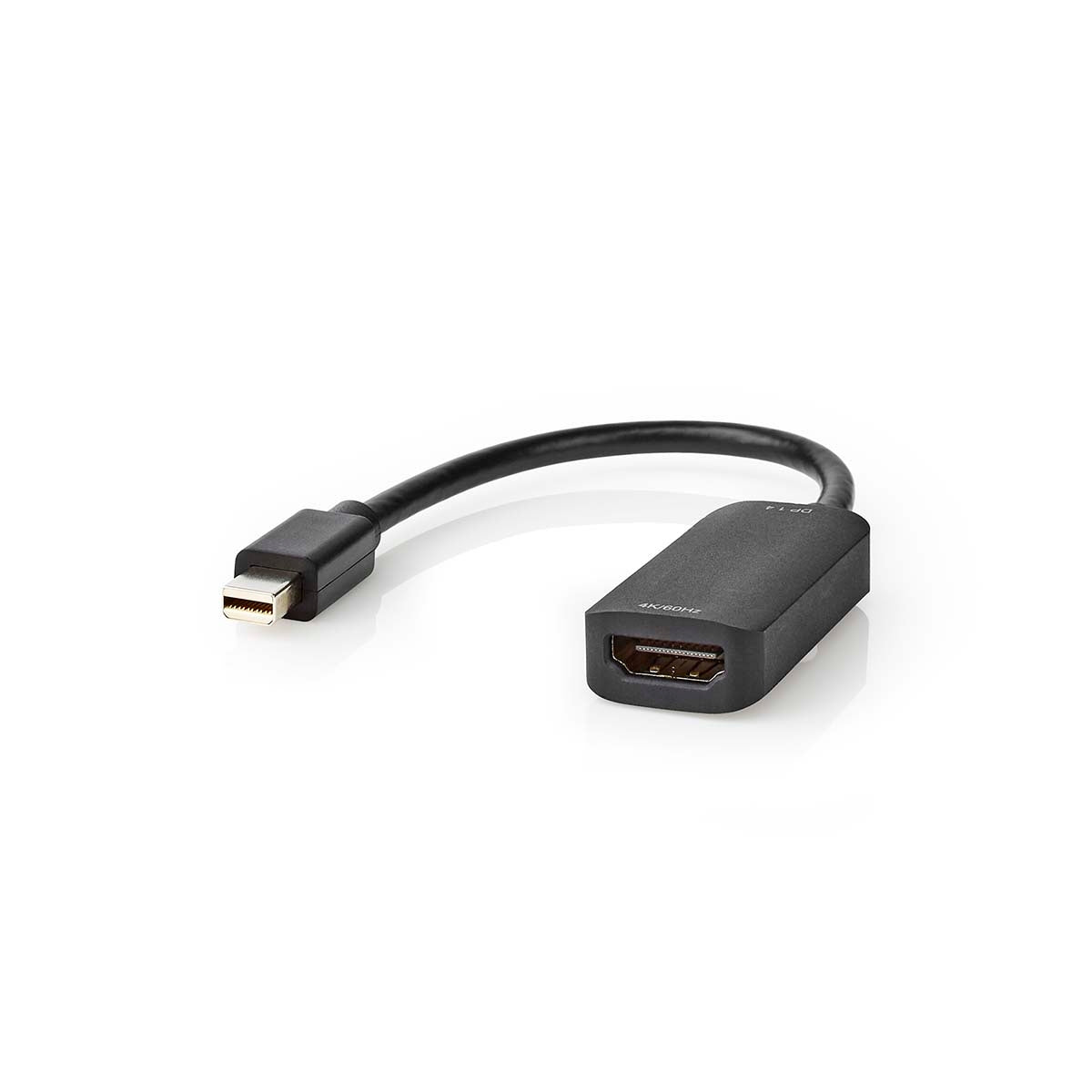Mini Displayport Cable | DisplayPort 1.4 | Mini DisplayPort Male | HDMI™ Output | 48 Gbps | Nickel Plated | 0.20 m | Round | PVC | Black | Plastic bag