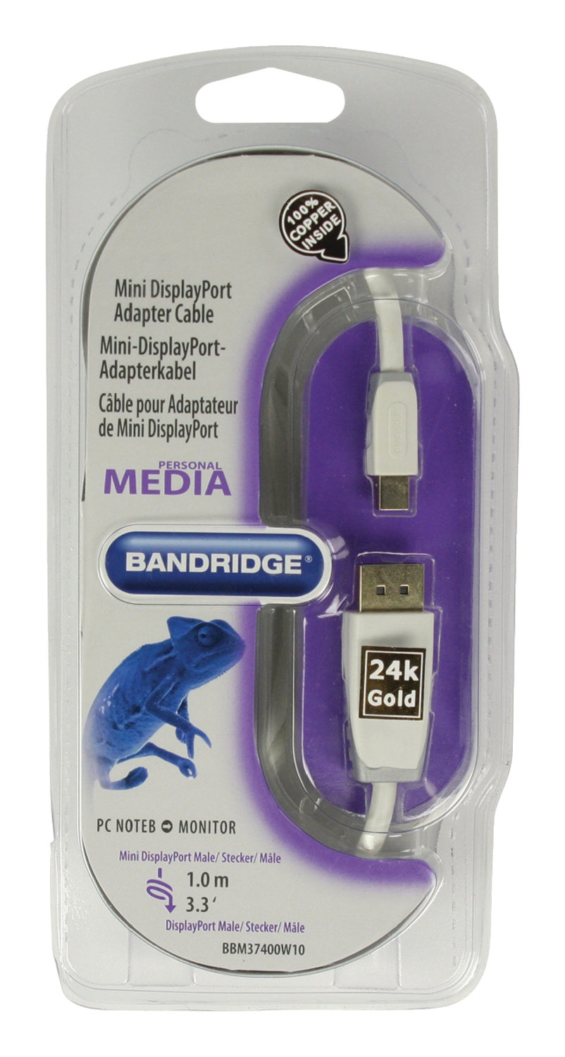 Mini Displayport Cable Mini DisplayPort male - DisplayPort male 1.00 m White