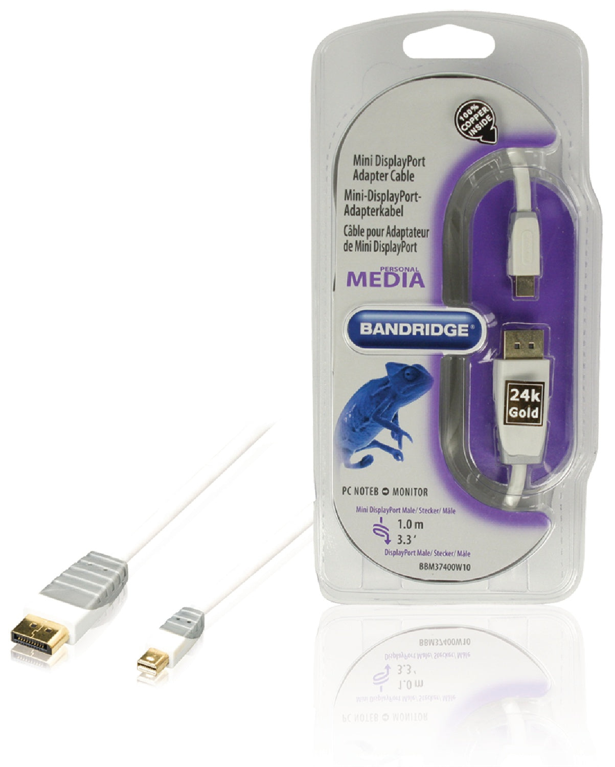 Mini Displayport Cable Mini DisplayPort male - DisplayPort male 1.00 m White