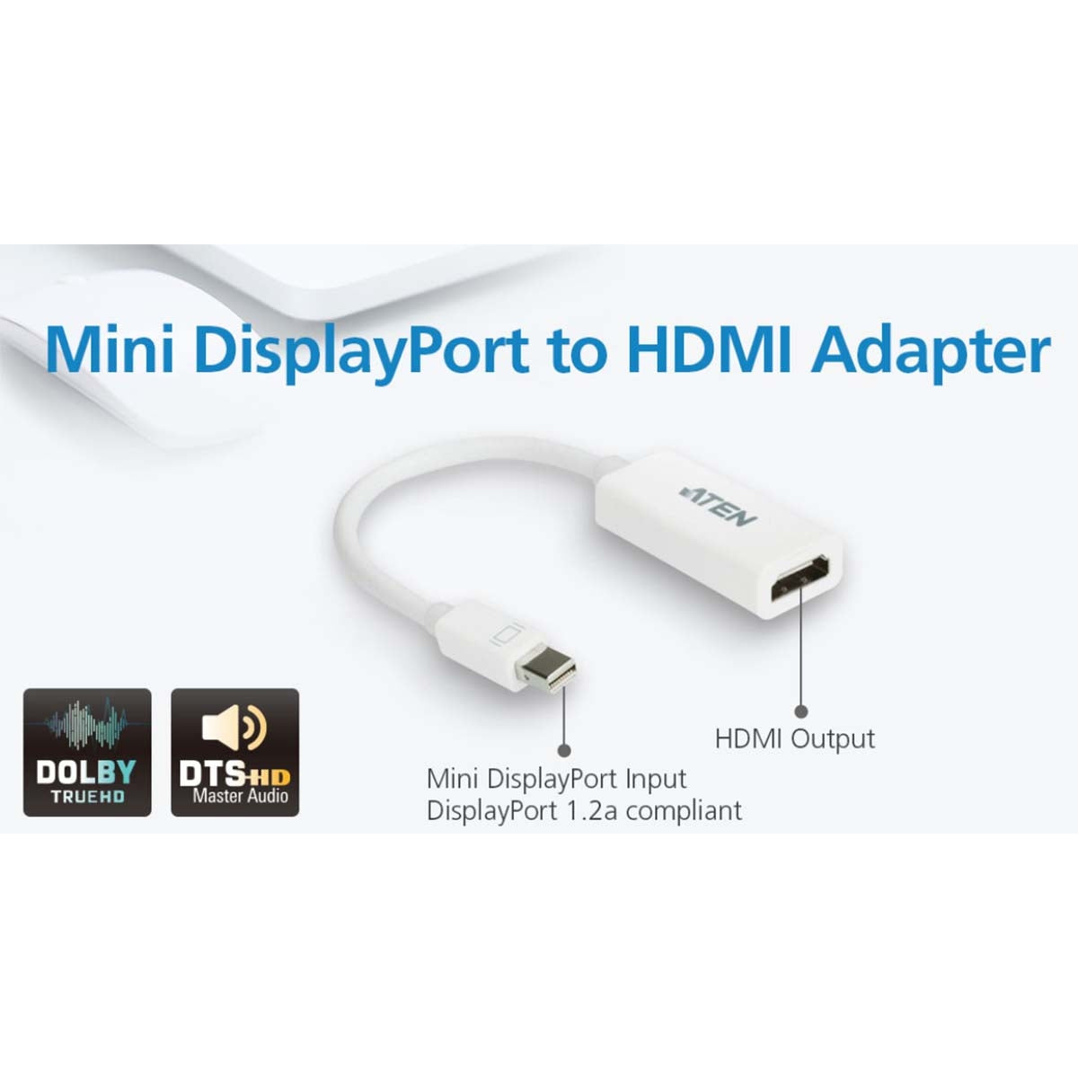 Mini Displayport cable Mini DisplayPort male - HDMI connector 0.15 m White