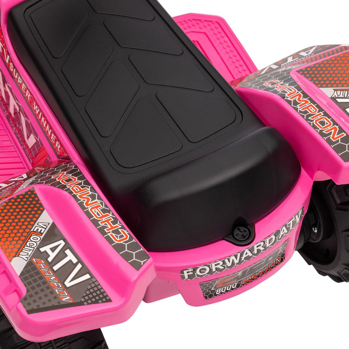 Mini Electric Quad For Children 18-36 Months, Children'S Electric Atv With Led Front Light, Metal & Pp Plastic, Pink
