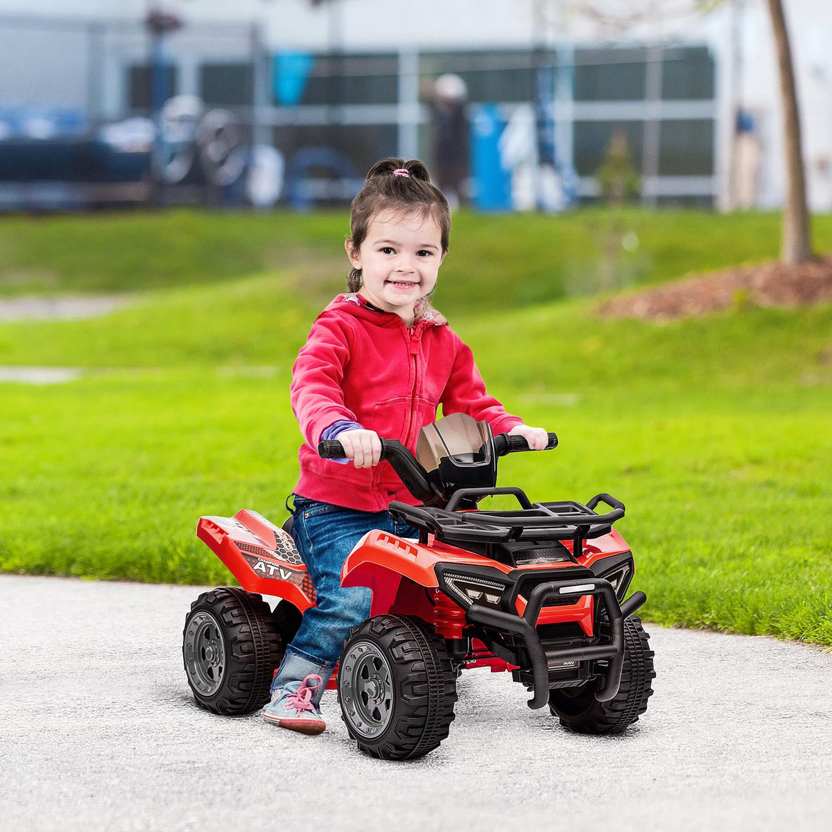 Mini Electric Quad For Children 18-36 Months, Stroller With Front Light, Children'S Motorcycle Electric Quad, Pink