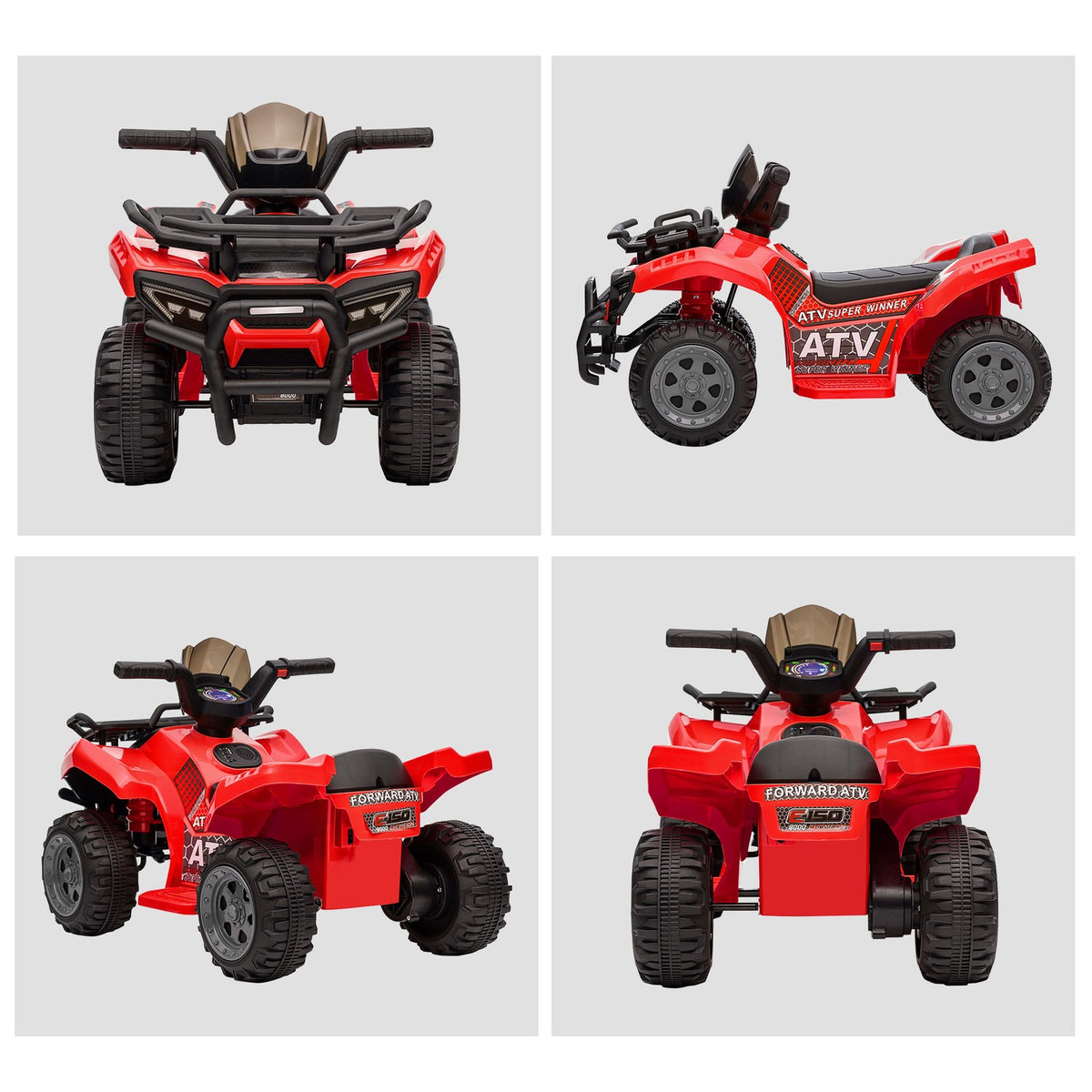 Mini Electric Quad For Children 18-36 Months, Stroller With Front Light, Children'S Motorcycle Electric Quad, Pink