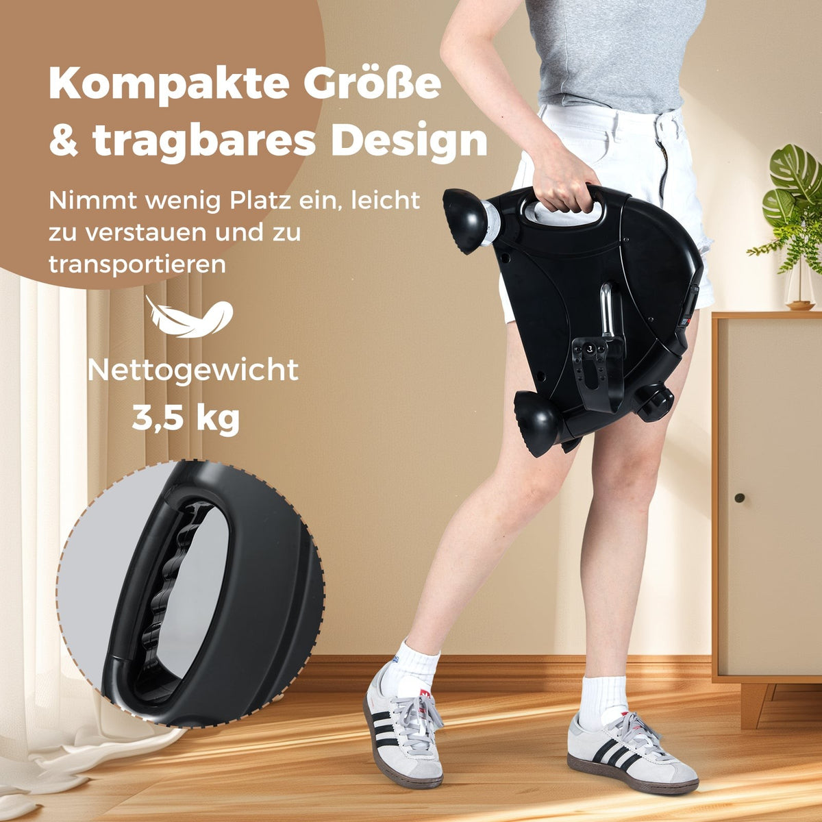 Mini Exercise Bike with LCD Display for Arms & Legs