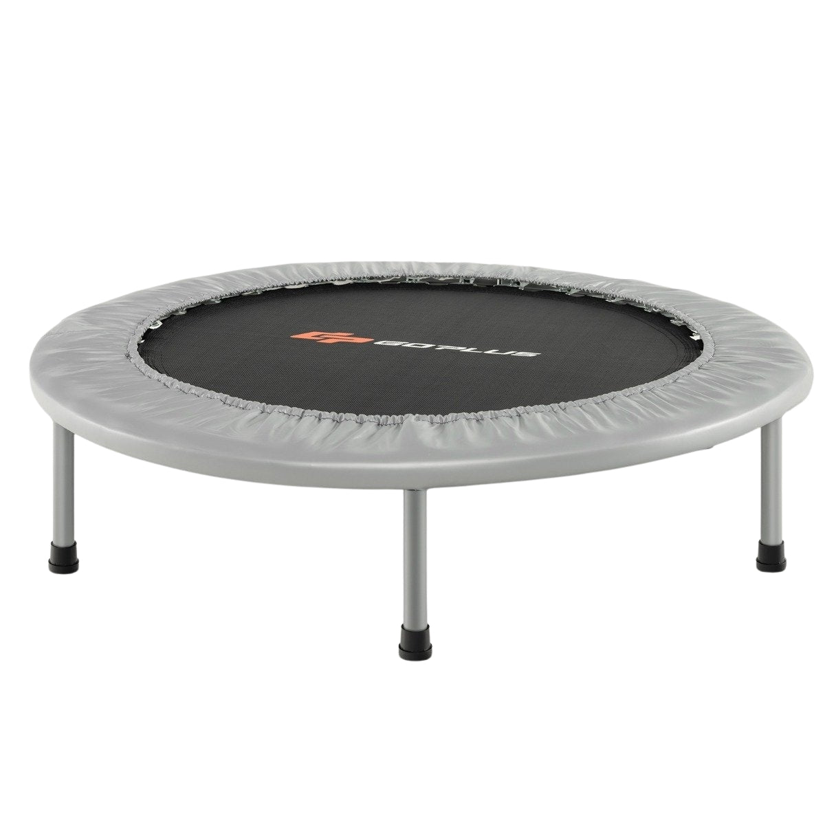Mini Fitness Trampoline, Foldable, 97cm, 150kg Capacity, Grey