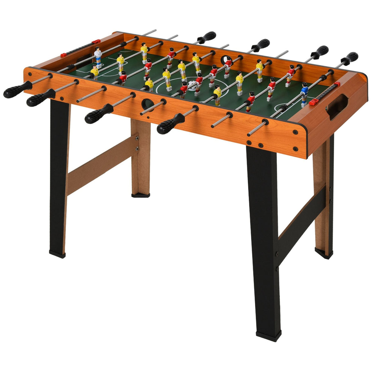 Mini Foosball Table with Stainless Steel Rods, 84.5x40x61.2 cm, Black