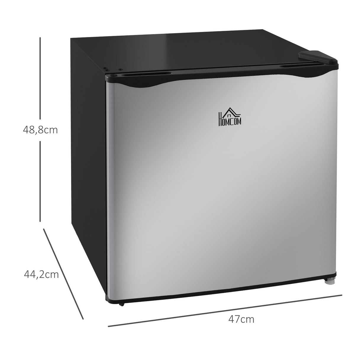 Mini Freezer, 35L Electric Freestanding Freestanding Mini Freezer, Mini Fridge, -14 to -24℃, 5 Level Temperature Control, 47 x 44.2 x 48.8 cm, Silver