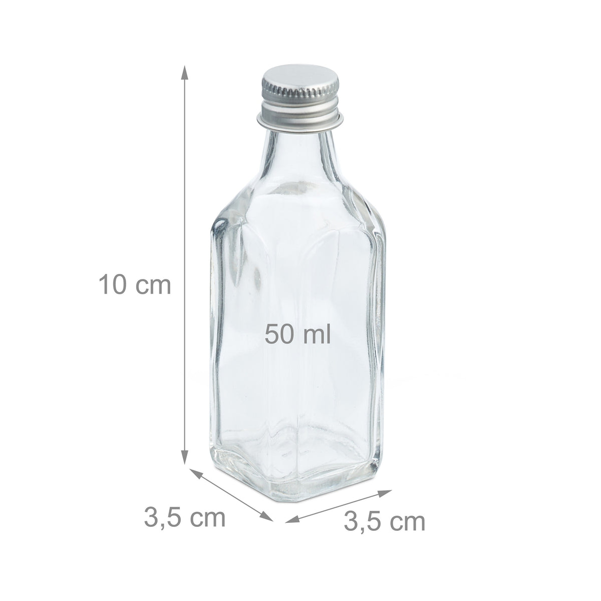 Mini Glass Bottles with Screw Cap – Set of 12