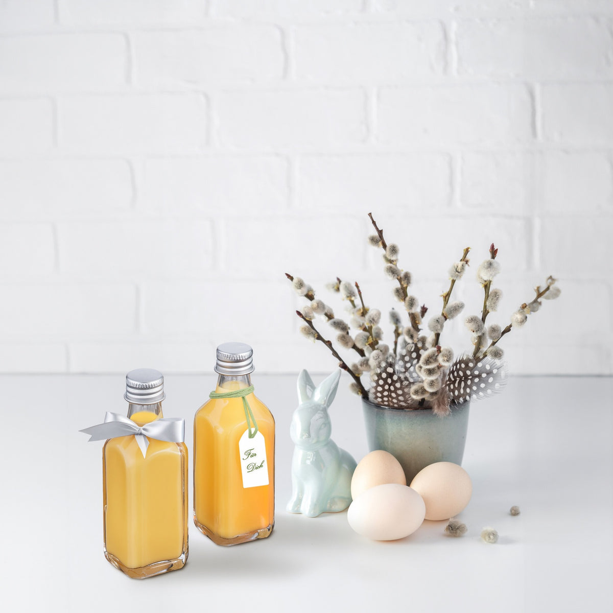 Mini Glass Bottles with Screw Caps – Set of 12