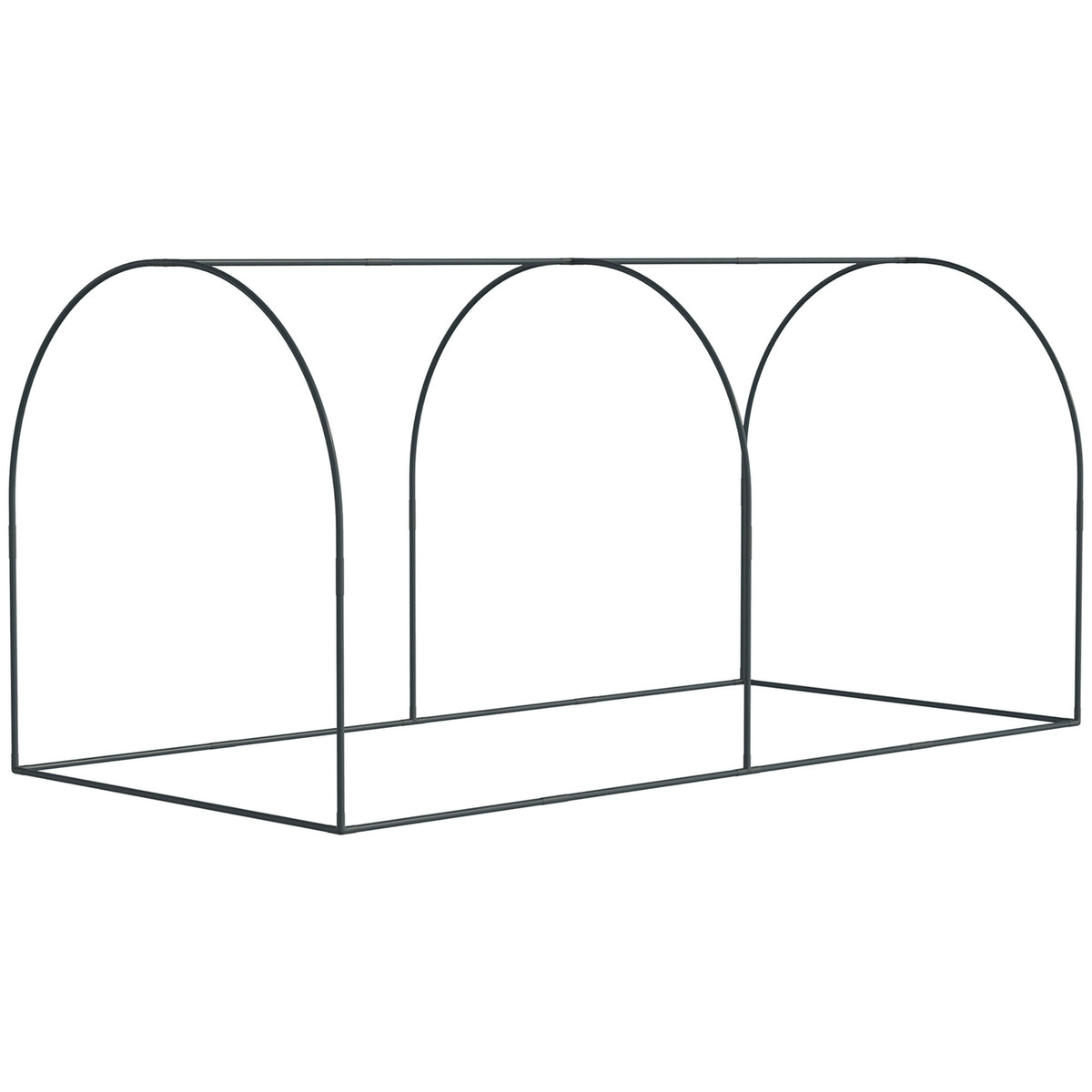 Mini Greenhouse 2.49X1.2M Plant Protection Tent With Door, For Garden & Balcony, Steel Frame & Hdpe Net, Dark Green