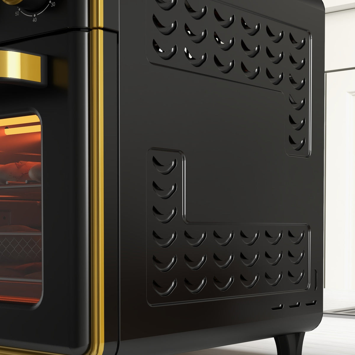 Mini Oven 20L, Pizza Oven With Convection Function, Hot Air Oven With Baking Tray, Grill Rack, 90-230℃, 1400 W Electric Mini Oven With 1 Hour Timer