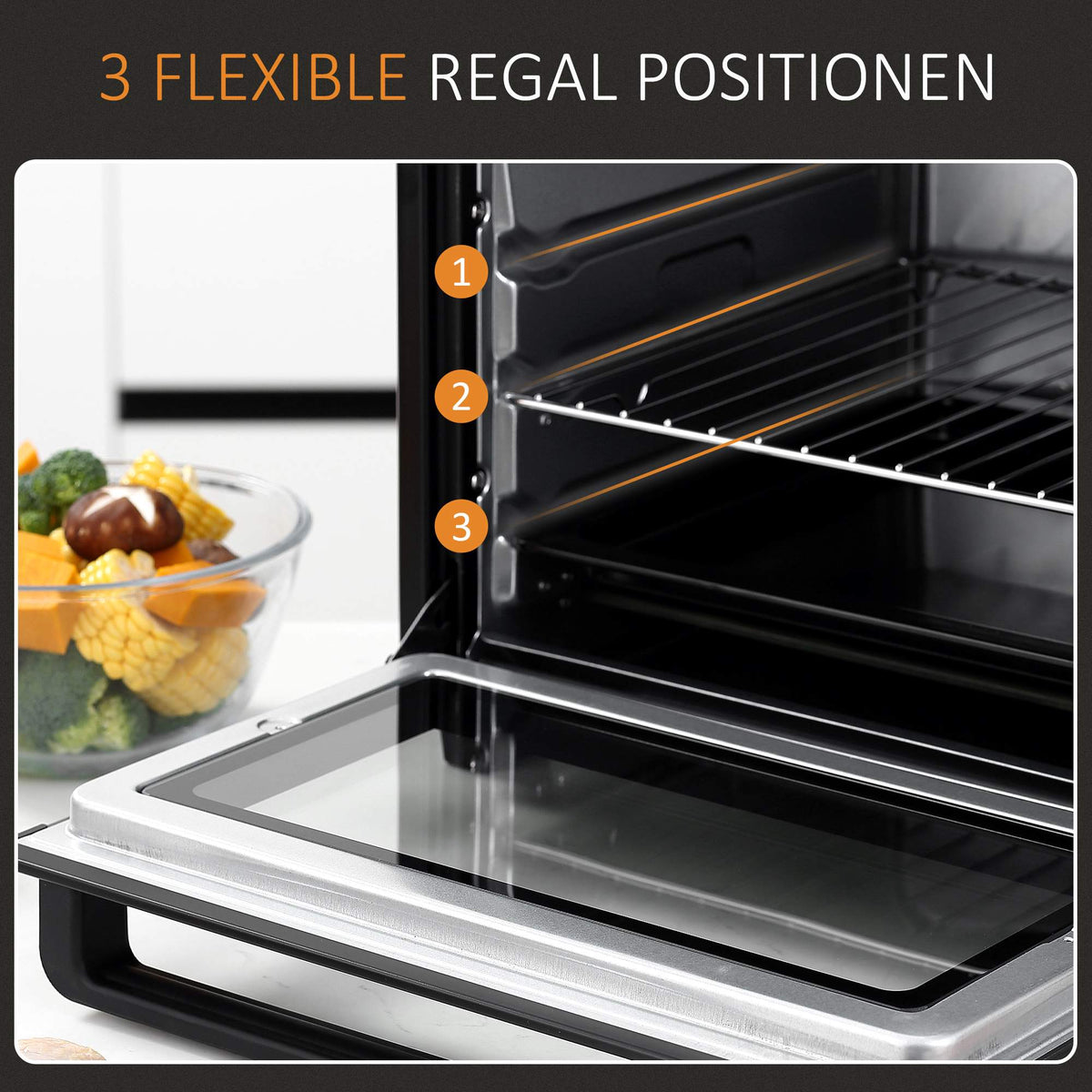 Mini Oven Toaster, 32L Capacity, Timer, Black