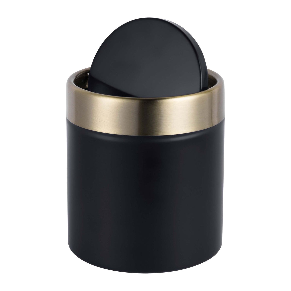 Mini Table Bin, 1.5L, Black – Metal Swing Lid