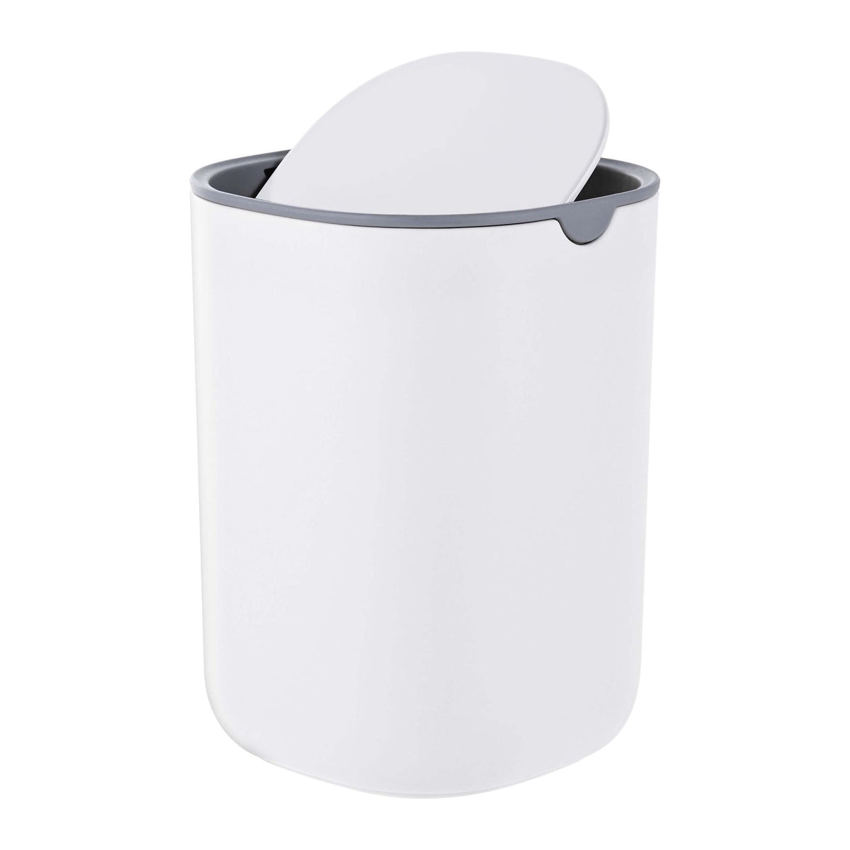 Mini Table Bin with Swing Lid, 1.5L – White