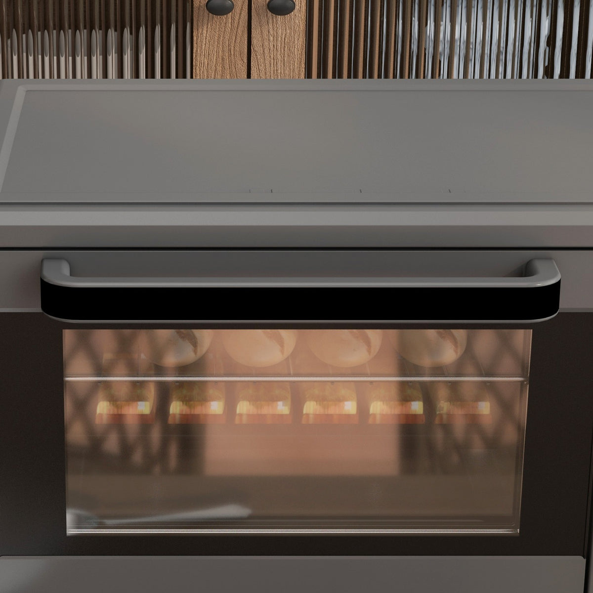 Mini oven 21L 1400W 60 min. Timer, small oven with 100°C-230°C adjustable temperature cooking time, mini oven with baking tray, wire rack, table oven made of stainless steel, gray