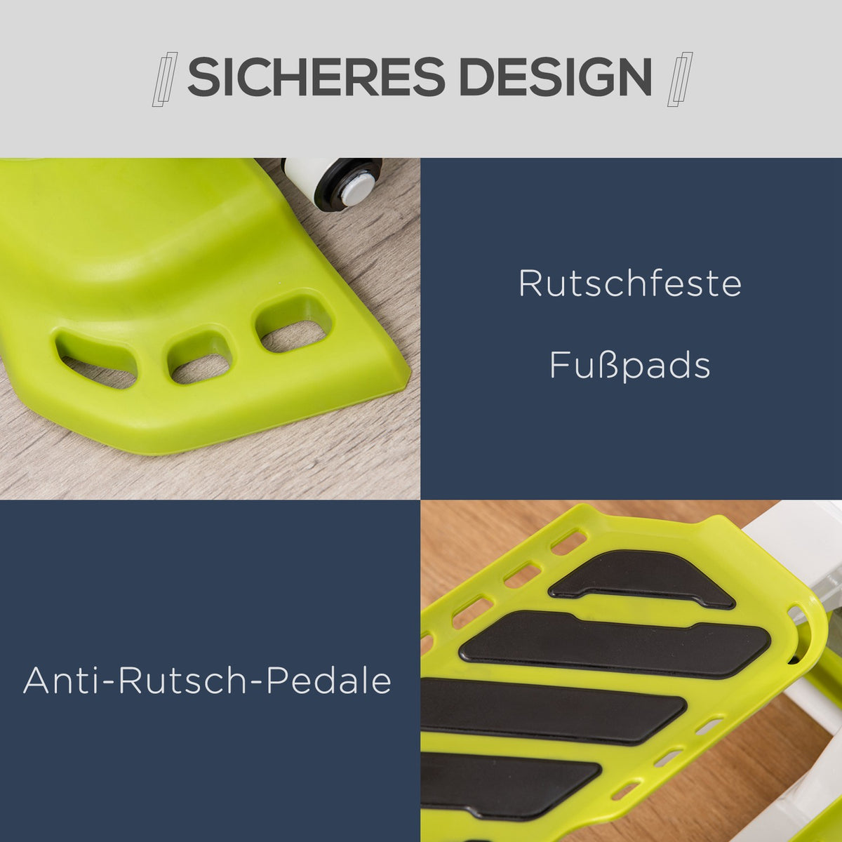 Mini stepper for home, non-slip up-down stepper with LCD display, stepper home trainer with two large pedals, steel, yellow
