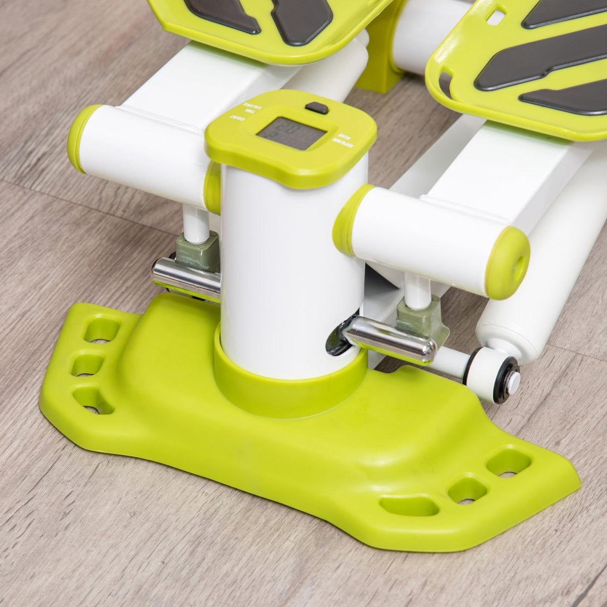 Mini stepper for home, non-slip up-down stepper with LCD display, stepper home trainer with two large pedals, steel, yellow