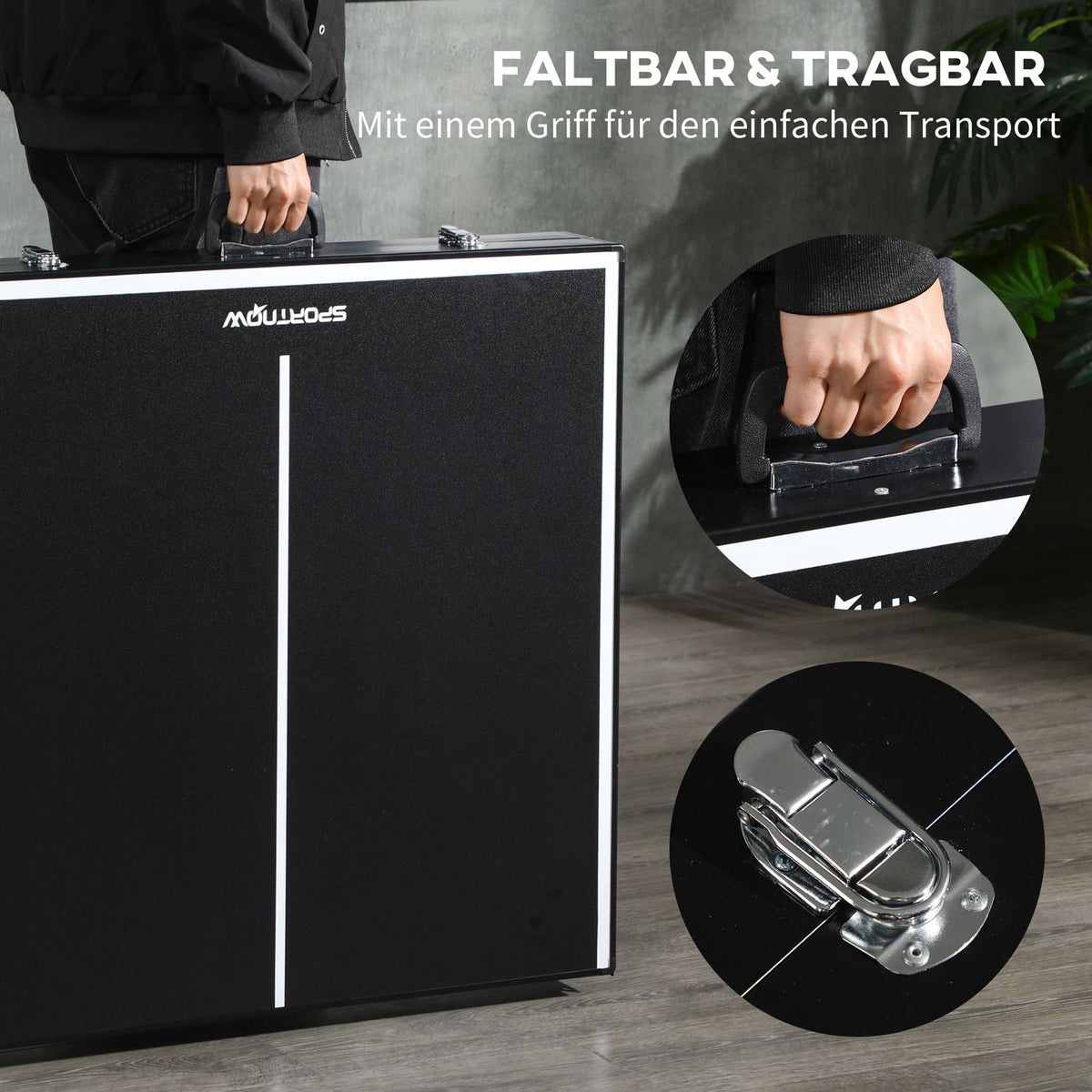Mini table tennis table folding tennis table leisure table with table tennis net handle table tennis set indoor game for home aluminum black